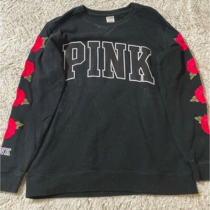 PINK flower crewneck
